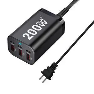200W GaN Desktop Charging Station, 6-Port USB C & USB A Fast Charger Block, 100W PD 3.0 Multi-Device Power Adapter for MacBook Pro, Laptop, iPhone 15/14, iPad 200W GaN Desktop Charging Station, 6-Port USB C & USB A Fast Charger Block, 100W PD 3.0 Multi-Device Power Adapter for MacBook Pro, Laptop, iPhone 15/14, iPad