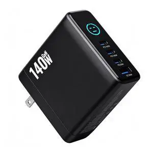 140W GaN Charger with TFT Display, Foldable Plug USB C Power Adapter, 140W Fast Charger with Digital Screen for Laptop, Phone and Tablet Charging(Black) 140W GaN Charger with TFT Display, Foldable Plug USB C Power Adapter, 140W Fast Charger with Digital Screen for Laptop, Phone and Tablet Charging(Black)