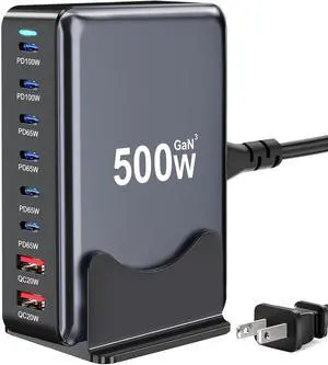 500W USB C Charger Block, Multi-port Fast USB Charging Station Dual PD 100W GaN Charging Station For Multiple Devices, Laptop Charger Adapter Compatible with MacBook, DELL, iPad, iPhone, Samsung etc 500W USB C Charger Block, Multi-port Fast USB Charging Station Dual PD 100W GaN Charging Station For Multiple Devices, Laptop Charger Adapter Compatible with MacBook, DELL, iPad, iPhone, Samsung etc