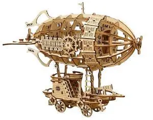 3D Wooden Airship Puzzle Mechanical Transmission Simulation Model, DIY Hand-Assembled Creative Toy Gift 3D Wooden Airship Puzzle Mechanical Transmission Simulation Model, DIY Hand-Assembled Creative Toy Gift