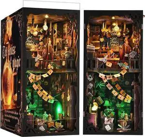 Magic House DIY Wooden Bookend 3D Puzzle Model Kit, Handmade Assembly Art Craft, Creative Birthday Gift Magic House DIY Wooden Bookend 3D Puzzle Model Kit, Handmade Assembly Art Craft, Creative Birthday Gift