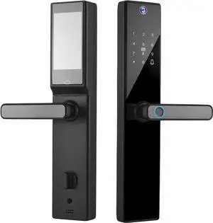 Smart Lock with Camera 4.5 Inch Screen BT Keyless Entry Door Lock TY APP/Fingerprint/Password/Card/Mechanical Key Unlocking Methods Door Lock for 40-120mm Thickness Office Home Bedroom Door Smart Lock with Camera 4.5 Inch Screen BT Keyless Entry Door Lock TY APP/Fingerprint/Password/Card/Mechanical Key Unlocking Methods Door Lock for 40-120mm Thickness Office Home Bedroom Door