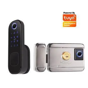 Smart Fingerprint Door Lock for Front Door Electronic Keyless Keypad Entry Door Lock with 6 Ways Unlock 110 Groups Fingerprint and 400 Groups Password Storage APP Control BT Safety Lock Smart Fingerprint Door Lock for Front Door Electronic Keyless Keypad Entry Door Lock with 6 Ways Unlock 110 Groups Fingerprint and 400 Groups Password Storage APP Control BT Safety Lock