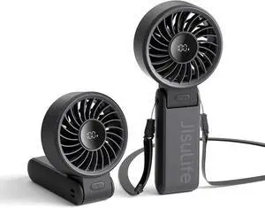 Portable Handheld Fan Life7: 3-in-1 Hand, Desk & Neck Fan-Black | 19.5H Max Cooling, 5-Speed, LED Display, 5000mAh Rechargeable,USB Foldable Fan for Travel/Concerts/Cruise/Sports Events/Gifts Portable Handheld Fan Life7: 3-in-1 Hand, Desk & Neck Fan-Black | 19.5H Max Cooling, 5-Speed, LED Display, 5000mAh Rechargeable,USB Foldable Fan for Travel/Concerts/Cruise/Sports Events/Gifts
