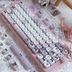 Kuromis Diary MOA PBT Keycaps Set 5-Sided Dye-Sublimation, 131 Keys, Cute Pink Kawaii Design, Fits 65/75/87/98/104 MX Mechanical Keyboards Kuromis Diary MOA PBT Keycaps Set 5-Sided Dye-Sublimation, 131 Keys, Cute Pink Kawaii Design, Fits 65/75/87/98/104 MX Mechanical Keyboards