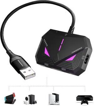 Keyboard Mouse Adapter for Xbox One, Xbox Series X/S, Switch 2, Switch, PS4, Blader Pro - Console MnK Converter with App Control, Built-in USB Cable, 1000Hz Polling Rate Keyboard Mouse Adapter for Xbox One, Xbox Series X/S, Switch 2, Switch, PS4, Blader Pro - Console MnK Converter with App Control, Built-in USB Cable, 1000Hz Polling Rate