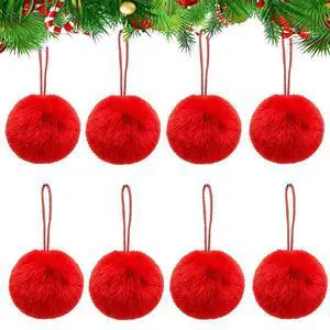 12Pcs Christmas Plush Ornament Balls Green Tree Hanging Decorations, Holiday Scene Decor, Xmas Party Supplies, Home Office Festive Accents( Red) 12Pcs Christmas Plush Ornament Balls Green Tree Hanging Decorations, Holiday Scene Decor, Xmas Party Supplies, Home Office Festive Accents( Red)