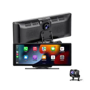 10.26" Wireless Carplay Smart Dash Cam Front & Rear 1080P Recording, Mirror Link, Voice Control, GPS Navigation, Loop Recording, Parking Monitor 10.26" Wireless Carplay Smart Dash Cam Front & Rear 1080P Recording, Mirror Link, Voice Control, GPS Navigation, Loop Recording, Parking Monitor