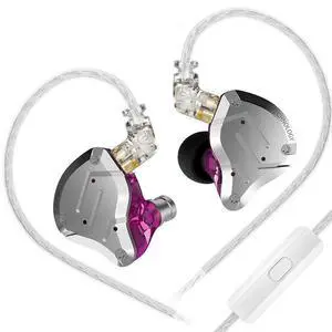 KZ ZS10 Pro, 4BA+1DD 5 Driver in Ear Monitor, HiFi Wired Earbuds, Gaming Earbuds, Hybrid IEM Earphones with Stainless Steel Faceplate, Detachable Cable for Musician (with Mic, Purple) KZ ZS10 Pro, 4BA+1DD 5 Driver in Ear Monitor, HiFi Wired Earbuds, Gaming Earbuds, Hybrid IEM Earphones with Stainless Steel Faceplate, Detachable Cable for Musician (with Mic, Purple)