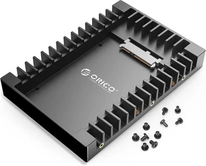 2.5 SSD SATA to 3.5 Hard Drive Adapter Internal Drive Bay Converter Mounting Bracket Caddy Tray for 7 / 9.5 / 12.5mm 2.5 inch HDD / SSD with SATA III Interface 2.5 SSD SATA to 3.5 Hard Drive Adapter Internal Drive Bay Converter Mounting Bracket Caddy Tray for 7 / 9.5 / 12.5mm 2.5 inch HDD / SSD with SATA III Interface