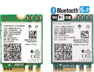 WiFi 6E Intel AX210 and WiFi 6 Intel AX200 for Upgrading Laptop to WiFi 6 Speed 2400Mbps + 574Mbps WiFi 6E Intel AX210 and WiFi 6 Intel AX200 for Upgrading Laptop to WiFi 6 Speed 2400Mbps + 574Mbps