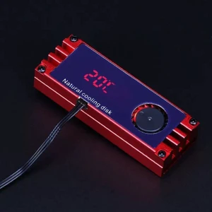M.2 SSD Cooler with Turbo Fan, NVMe Heatsink with Thermal Pad for M.2 Solid State Drive, Active Cooling Solution for PCIe SSD Gaming PC ( Red) M.2 SSD Cooler with Turbo Fan, NVMe Heatsink with Thermal Pad for M.2 Solid State Drive, Active Cooling Solution for PCIe SSD Gaming PC ( Red)
