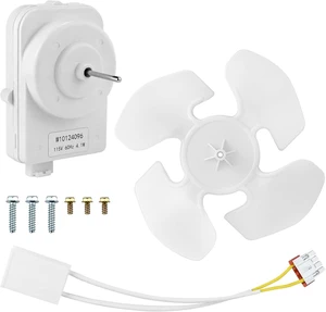 W10124096 Refrigerator Condenser Fan Motor Kit, Motor Blade and Screws,fit for Whirl-pool Kitche-nAid Ken-more Replaces 2188538 2188727 W10130108 W10509333 W10861645 by Fetechmate W10124096 Refrigerator Condenser Fan Motor Kit, Motor Blade and Screws,fit for Whirl-pool Kitche-nAid Ken-more Replaces 2188538 2188727 W10130108 W10509333 W10861645 by Fetechmate