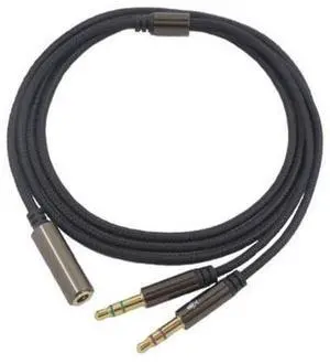 2 in 1 Headphone Line Universal Audio-Extend Adapter Cable for -hyperX Cloud II/Alpha-//Cloud Headphone 2 in 1 Headphone Line Universal Audio-Extend Adapter Cable for -hyperX Cloud II/Alpha-//Cloud Headphone