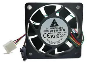 Delta AFB0612LB 6cm 6015 60x60x15mm 12V 0.10A 4 lines pwm computer chassis CPU silent temperature control cooling fan Delta AFB0612LB 6cm 6015 60x60x15mm 12V 0.10A 4 lines pwm computer chassis CPU silent temperature control cooling fan