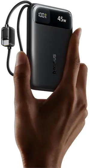 45W Ultra Slim 10000mAh Power Bank Built-in USB-C Cables, CCC Certified Portable Charger, Travel Essential Fast Charging Pocket Size Phone Battery Pack for iPhone 17 16 Samsung S25 S24 iPad 45W Ultra Slim 10000mAh Power Bank Built-in USB-C Cables, CCC Certified Portable Charger, Travel Essential Fast Charging Pocket Size Phone Battery Pack for iPhone 17 16 Samsung S25 S24 iPad