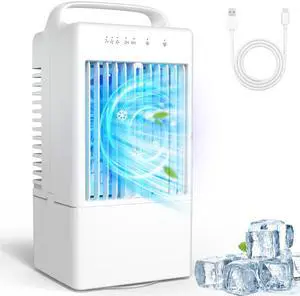 Portable Air ConditionersPortable AC Small Air Conditioner Fan, Quiet Mini Evaporative Cooler with Handle,2/4H Timer 3 Speeds,Mini Air Conditioner with 7 Color for Home, Bedroom, Office, and Outdoor Portable Air ConditionersPortable AC Small Air Conditioner Fan, Quiet Mini Evaporative Cooler with Handle,2/4H Timer 3 Speeds,Mini Air Conditioner with 7 Color for Home, Bedroom, Office, and Outdoor