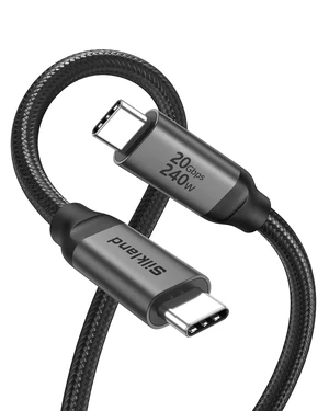 Silkland USB C Monitor Display Cable 5FT, 8K@30Hz, 4K@144Hz/120Hz, 4K@60Hz | USB C 3.2 Gen 2x2 Cable, 20Gbps Data Transfer, 240W PD Fast Charging, Compatible with iPhone 17, MacBook Pro, iPad, Monitor Silkland USB C Monitor Display Cable 5FT, 8K@30Hz, 4K@144Hz/120Hz, 4K@60Hz | USB C 3.2 Gen 2x2 Cable, 20Gbps Data Transfer, 240W PD Fast Charging, Compatible with iPhone 17, MacBook Pro, iPad, Monitor