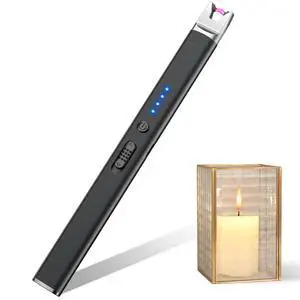 Candle Lighter Electric USB Rechargeable Plasma Arc Lighter with Safety Lock, Windproof Flameless Lighters Long Stem Matches for Candle, Grill, BBQ, Camping, Gas Stoves Candle Lighter Electric USB Rechargeable Plasma Arc Lighter with Safety Lock, Windproof Flameless Lighters Long Stem Matches for Candle, Grill, BBQ, Camping, Gas Stoves