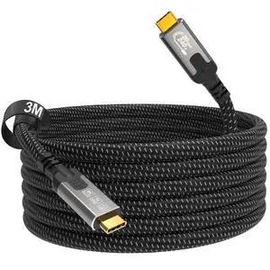 usb c to usb c cable 10ft,3.2 Gen 2x2 Cable,4K@144Hz/60Hz,8K@30Hz Braided Type C Cable,20Gbps High Speed Data Transfer C to C Cable Fast Charging,240W Ultra Charging Cord for iphone 17 16Pro usb c to usb c cable 10ft,3.2 Gen 2x2 Cable,4K@144Hz/60Hz,8K@30Hz Braided Type C Cable,20Gbps High Speed Data Transfer C to C Cable Fast Charging,240W Ultra Charging Cord for iphone 17 16Pro
