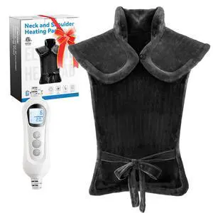 Heating Pad for Neck Shoulder and Back, Valentines Day Gifts for Her Him, Birthday Gift for Women Men Mom, Deeper Pain Relief,Large Weighted Heat Pad, ETL Certified, Gray Heating Pad for Neck Shoulder and Back, Valentines Day Gifts for Her Him, Birthday Gift for Women Men Mom, Deeper Pain Relief,Large Weighted Heat Pad, ETL Certified, Gray