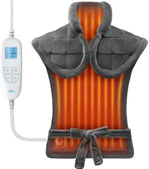 Heating Pad for Neck and Shoulders and Back for Pain Relief, Mothers Day Gifts for Mom Women Men Elderly, FSA Eligible Items & HSA Store, Large 24"x33" Weighted Electric Heat Pads for Back Gray Heating Pad for Neck and Shoulders and Back for Pain Relief, Mothers Day Gifts for Mom Women Men Elderly, FSA Eligible Items & HSA Store, Large 24"x33" Weighted Electric Heat Pads for Back Gray