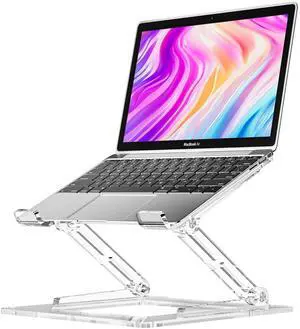 Laptop Stand for Desk, Portable Acrylic Laptop Riser, Ergonomic Adjustable Computer Stand Holder for Notebook MacBook Air Pro, Dell XPS, HP (10-17.3'') Laptop Stand for Desk, Portable Acrylic Laptop Riser, Ergonomic Adjustable Computer Stand Holder for Notebook MacBook Air Pro, Dell XPS, HP (10-17.3'')