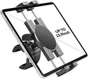 Spin Bike Tablet Holder Mount, Phone iPad Holder Stand Exercise Bike Handlebar Mount for Stationary Bicycle, Treadmill, Microphone Stand, Fit for iPad Pro 12.9, Galaxy Tabs, iPhone(4.7-13) Spin Bike Tablet Holder Mount, Phone iPad Holder Stand Exercise Bike Handlebar Mount for Stationary Bicycle, Treadmill, Microphone Stand, Fit for iPad Pro 12.9, Galaxy Tabs, iPhone(4.7-13)