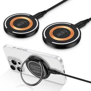 Samsung Magnetic Wireless Charger Fast Charging Pad MagSafe Charger for Samsung Galaxy S25 Plus/S24 Ultra/S23/S22/S21/S20 2Pack 15W Fast Wireless Charging Stand for iPhone 16 Pro Max/16e/15/14/13/12 Samsung Magnetic Wireless Charger Fast Charging Pad MagSafe Charger for Samsung Galaxy S25 Plus/S24 Ultra/S23/S22/S21/S20 2Pack 15W Fast Wireless Charging Stand for iPhone 16 Pro Max/16e/15/14/13/12