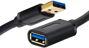 USB 3.0 Extension Cable 5Ft, High-Speed Male to Female Cord | USB 3.0 high-speed extender cord with gold-plated connector for stable signal, compatible with most USB-A devices. USB 3.0 Extension Cable 5Ft, High-Speed Male to Female Cord | USB 3.0 high-speed extender cord with gold-plated connector for stable signal, compatible with most USB-A devices.