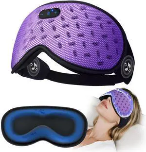 Sleep Mask Headphones Bluetooth 5.4 with 3D Removable Hot & Cold Compress, TOPOINT Weighted Eye Mask Blackout Soft, Cooling Breathable for Women Men Deep Sleep Relax Tired Eyes Migraine Office Travel Sleep Mask Headphones Bluetooth 5.4 with 3D Removable Hot & Cold Compress, TOPOINT Weighted Eye Mask Blackout Soft, Cooling Breathable for Women Men Deep Sleep Relax Tired Eyes Migraine Office Travel