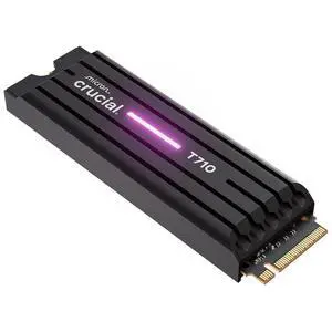 Crucial T710 PCIe Gen5 NVMe 1TB SSD Heatsink, Up to 14,900 MB/s, Laptop & Desktop Compatible (PC), for Creatives and Hardcore Gamers, Solid State Drive, Includes 1Mo Adobe CC CT1000T710SSD5-01 Crucial T710 PCIe Gen5 NVMe 1TB SSD Heatsink, Up to 14,900 MB/s, Laptop & Desktop Compatible (PC), for Creatives and Hardcore Gamers, Solid State Drive, Includes 1Mo Adobe CC CT1000T710SSD5-01