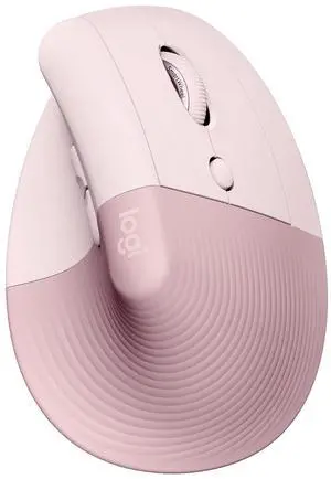 Lift Vertical Ergonomic Mouse, Wireless, Bluetooth or Logi Bolt USB Receiver, Quiet clicks, 6 Buttons, Compatible with Windows/macOS/iPadOS, Laptop, PC - Rose Lift Vertical Ergonomic Mouse, Wireless, Bluetooth or Logi Bolt USB Receiver, Quiet clicks, 6 Buttons, Compatible with Windows/macOS/iPadOS, Laptop, PC - Rose