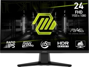 MAG 242F 24-inch 1920 x 1080 (FHD) Gaming Monitor, 200Hz, AMD FreeSync Premium, HDMI, DisplayPort, VESA, Tilt, Height Adjustable, Speaker, 0.5ms, Black MAG 242F 24-inch 1920 x 1080 (FHD) Gaming Monitor, 200Hz, AMD FreeSync Premium, HDMI, DisplayPort, VESA, Tilt, Height Adjustable, Speaker, 0.5ms, Black
