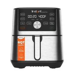 6QT VORTEX Plus Air Fryer, 6-in-1, Air Fry, Broil, Dehydrate, Crisp, Roast, Reheat, Bake, Dishwasher-Safe Airfryer basket, from the Makers of , Stainless Steel 6QT VORTEX Plus Air Fryer, 6-in-1, Air Fry, Broil, Dehydrate, Crisp, Roast, Reheat, Bake, Dishwasher-Safe Airfryer basket, from the Makers of , Stainless Steel