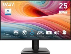 PRO MP252 E2 24.5-inch IPS 1920 x 1080 (FHD) Gaming Office Monitor, 120Hz, Adaptive-Synch, HDR Ready, HDMI, VGA Port, Display Port,VESA Mountable, Tilt, Speaker, 4-Side Slim Bezel, 1ms, Black PRO MP252 E2 24.5-inch IPS 1920 x 1080 (FHD) Gaming Office Monitor, 120Hz, Adaptive-Synch, HDR Ready, HDMI, VGA Port, Display Port,VESA Mountable, Tilt, Speaker, 4-Side Slim Bezel, 1ms, Black