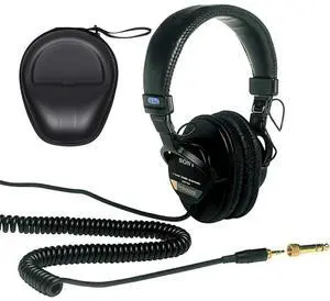 MDR-7506 Professional Large Diaphragm Headphones with Headphone Case Bundle MDR-7506 Professional Large Diaphragm Headphones with Headphone Case Bundle