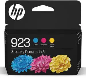 923 Cyan, Magenta, Yellow Ink Cartridges (3-Pack) | Works with OfficeJet 8120, Pro 8130 Series |6C3Y4LN 923 Cyan, Magenta, Yellow Ink Cartridges (3-Pack) | Works with OfficeJet 8120, Pro 8130 Series |6C3Y4LN
