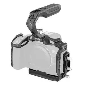 SmallRigBlack MambaCamera Cage for Canon R6 Mark III,Quick Release Plate for Arca-Type, Film Movie Making Camera Video Cage with Shoe Mount, 1/4''-20 & 3/8''-16 Threaded Holes SmallRigBlack MambaCamera Cage for Canon R6 Mark III,Quick Release Plate for Arca-Type, Film Movie Making Camera Video Cage with Shoe Mount, 1/4''-20 & 3/8''-16 Threaded Holes