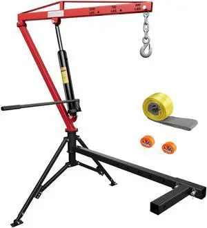 CAMMOO 1000lbs Receiver Hitch Mounted Hydraulic 360° Swivel Truck Crane with 3 Boom Capacity Options: 500lbs, 750lbs, 1000lbs. Ideal for Workshops, Construction, Agriculture, and Logging, Red CAMMOO 1000lbs Receiver Hitch Mounted Hydraulic 360° Swivel Truck Crane with 3 Boom Capacity Options: 500lbs, 750lbs, 1000lbs. Ideal for Workshops, Construction, Agriculture, and Logging, Red