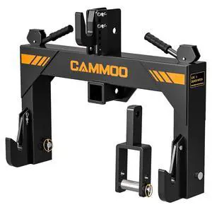 CAMMOO 3-Point Quick Hitch with 2" ReceiverExtra Versatile Adapter, Adaptation to Category 1, No Bushing Required, 3000LBS Lift Capacity, 5 Level Adjustable Bolt &Reinforcing Rib Design (Black) CAMMOO 3-Point Quick Hitch with 2" ReceiverExtra Versatile Adapter, Adaptation to Category 1, No Bushing Required, 3000LBS Lift Capacity, 5 Level Adjustable Bolt &Reinforcing Rib Design (Black)