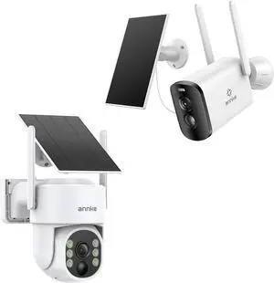ANNKE 2Pack Solar Outdoor Wireless Cameras, Solar Panel with 4MP Camera for Home Security, Two-Way Audio, Human Detection ANNKE 2Pack Solar Outdoor Wireless Cameras, Solar Panel with 4MP Camera for Home Security, Two-Way Audio, Human Detection