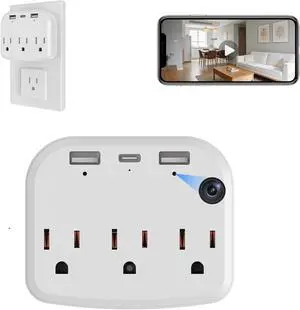 Hidden Wall Outlet Camera, 1080P Dual-Band 2.4G/5GHz WiFi Security Camera with Motion Detection for Indoor Home, Baby & Pet Monitoring Hidden Wall Outlet Camera, 1080P Dual-Band 2.4G/5GHz WiFi Security Camera with Motion Detection for Indoor Home, Baby & Pet Monitoring