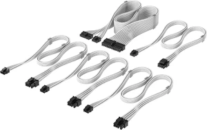 Corsair Elite Premium Type 4 Individual Sleeved PSU Cable Starter Kit Low-Profile Cable Combs, Triple-Mesh Paracord Sleeve, Compatible Type 4 PSUs White Corsair Elite Premium Type 4 Individual Sleeved PSU Cable Starter Kit Low-Profile Cable Combs, Triple-Mesh Paracord Sleeve, Compatible Type 4 PSUs White