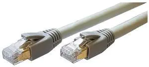 Sunnytech Cat8 S-FTP 24AWG 25G/40G 2000MHz,PoE++,Gold Plated RJ45 CMR Patch Cord 100FT, White Grey Sunnytech Cat8 S-FTP 24AWG 25G/40G 2000MHz,PoE++,Gold Plated RJ45 CMR Patch Cord 100FT, White Grey