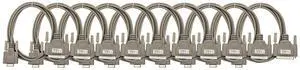 MICRO CONNECTORS 6 Feet Null Modem Serial (DB9 Female to DB25 Male) Cable 10-Pack (M02-1156N-10P) MICRO CONNECTORS 6 Feet Null Modem Serial (DB9 Female to DB25 Male) Cable 10-Pack (M02-1156N-10P)