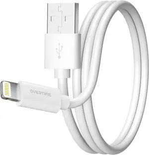 iPhone Charger Cable 4 Foot, Overtime Apple MFi Certified USB to Lightning Cable, 4ft USB Cord for iPhone 13/12/11/Pro/Max/Mini/SE/XR/XS/X/8/7/Plus/6/6S, iPad/iPad Air 2/Mini iPhone Charger Cable 4 Foot, Overtime Apple MFi Certified USB to Lightning Cable, 4ft USB Cord for iPhone 13/12/11/Pro/Max/Mini/SE/XR/XS/X/8/7/Plus/6/6S, iPad/iPad Air 2/Mini