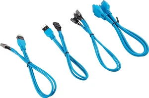 Corsair 30cm Blue Premium Braided Sleeved Front Panel Extension Kit Corsair 30cm Blue Premium Braided Sleeved Front Panel Extension Kit