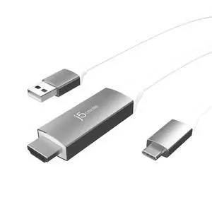 USB Type C to 4K@60Hz HDMI Cable with USB Type-A 7.5W Pass-Through Charging, for iPad Pro, iPad Air 4, Android, Tablet, Galaxy and More (JCC154G) USB Type C to 4K@60Hz HDMI Cable with USB Type-A 7.5W Pass-Through Charging, for iPad Pro, iPad Air 4, Android, Tablet, Galaxy and More (JCC154G)