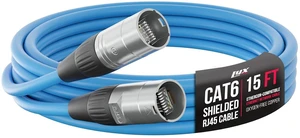 LyxPro 15 Feet Shielded CAT6 Ethercon Cable - Professional Audio & Lighting Stage Snakes RJ45 Cable, Studio-Grade Sound Transmission, Extreme Durability - Blue LyxPro 15 Feet Shielded CAT6 Ethercon Cable - Professional Audio & Lighting Stage Snakes RJ45 Cable, Studio-Grade Sound Transmission, Extreme Durability - Blue